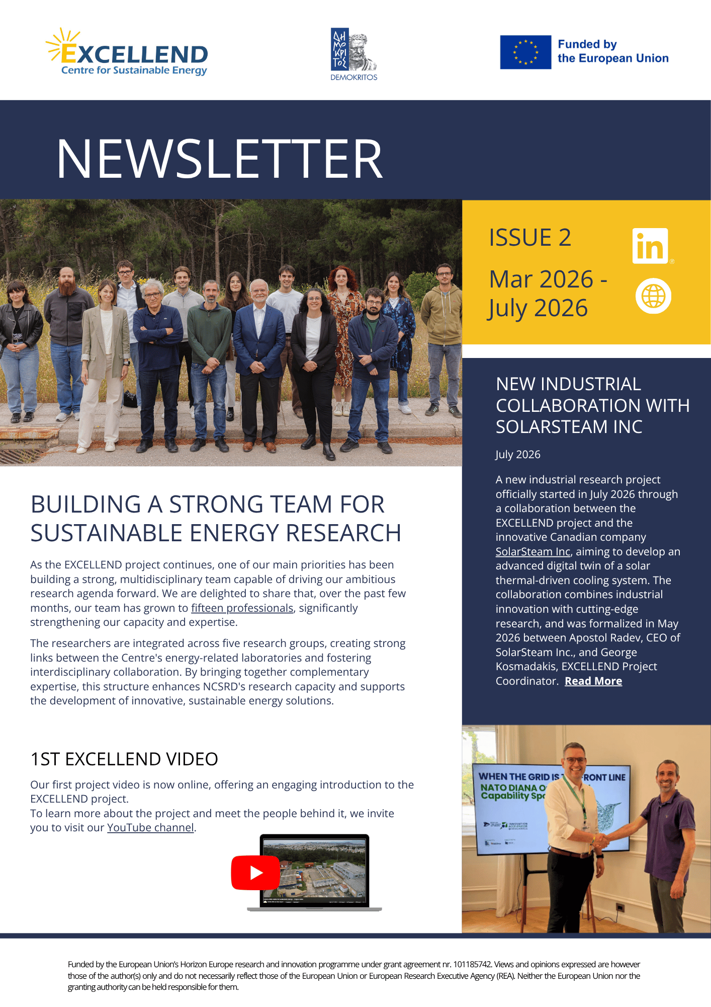 issue 2 Newsletter Template - Excellend
